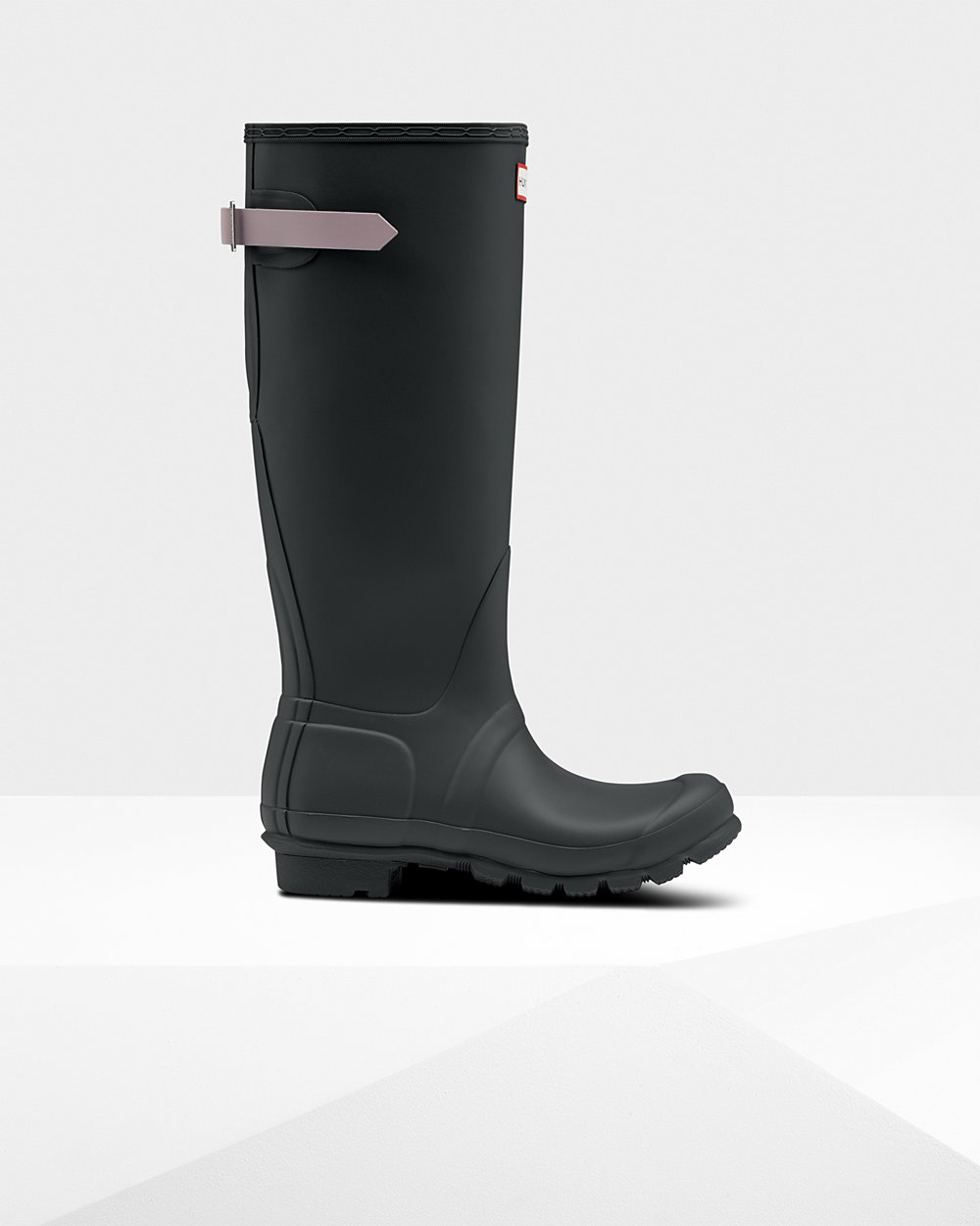 Galochas Altas Hunter Feminina Verdes Escuro/Roxo - Original Back Adjustable - 08MCUSKJN